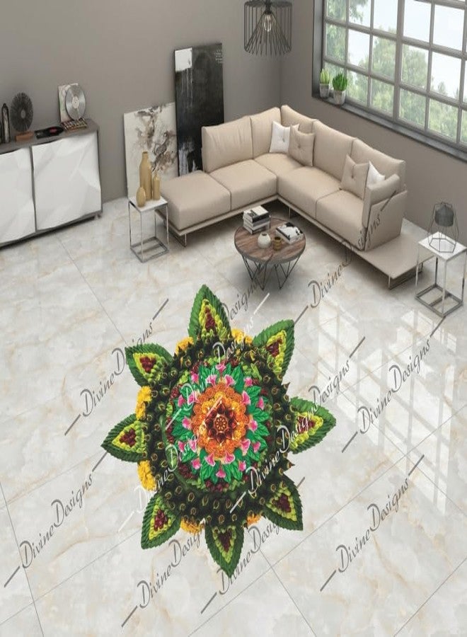 DivineDesigns ملصق رانجولي أخضر مستوحى من الطبيعة من تصميمات ديفاين ديزاينز، ذاتي اللصق للمنزل - Image 2